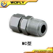 High pressure Stainless Steel 316 male thread straight fitting